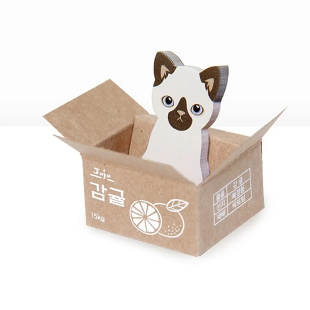 Корейская Милая Канцелярия 3D мультфильм Скрапбукинг кошка коробка наклейки