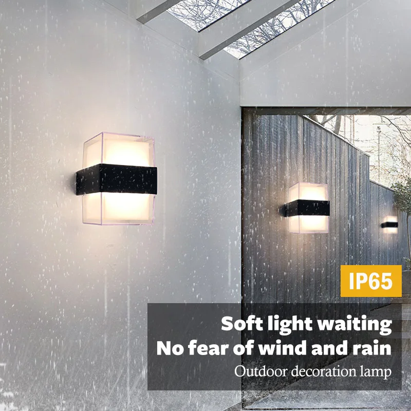 Новая светодиодная двойная комнатная настенная лампа для улицы крыльца сада