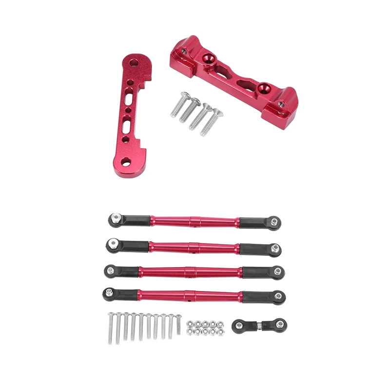 

2 Set RC Car Part: 1 Set Front Lower Suspension Mount Set & 1 Set Aluminum S2 Steel Tie Rods Set