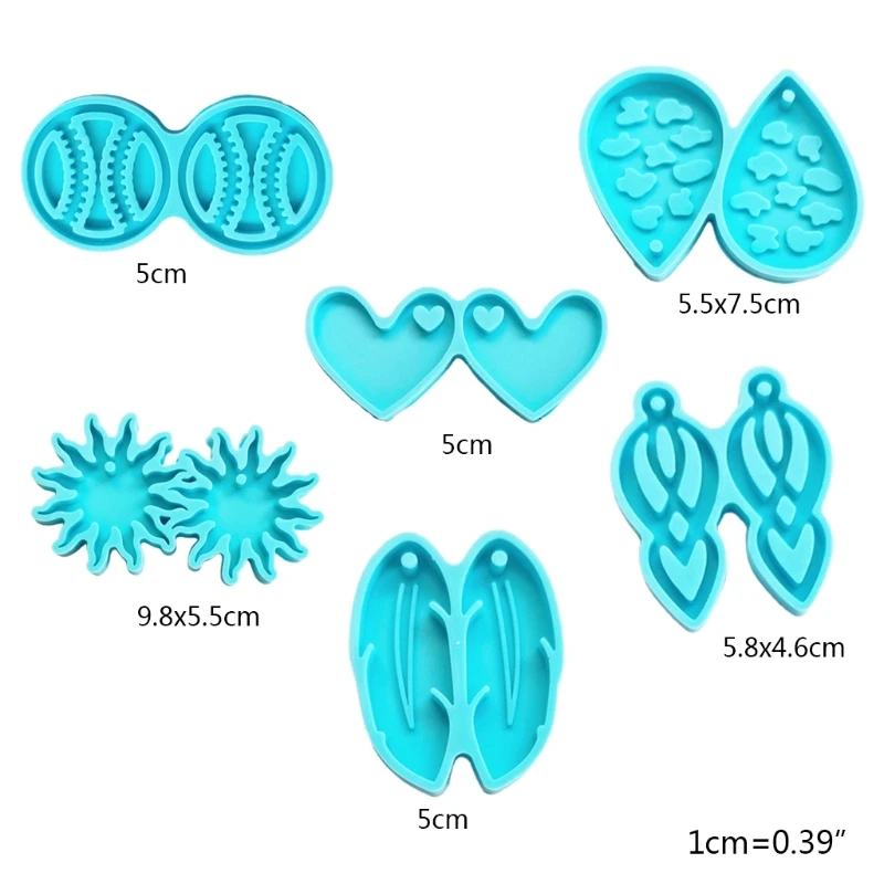 

Earrings Epoxy Resin Mold Keychain Pendant Silicone Mould DIY Crafts Jewelry Casting Tool