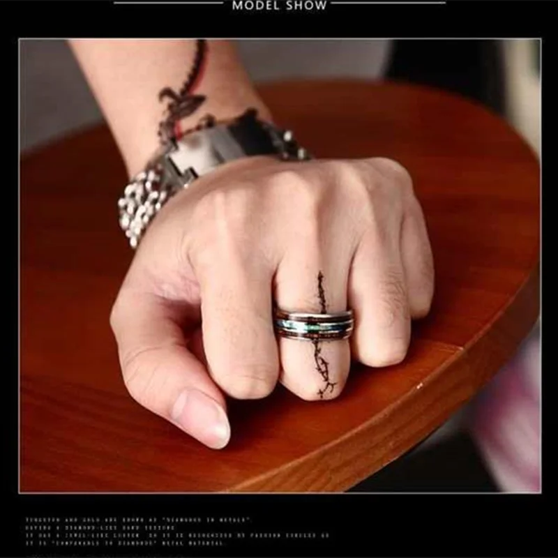 1 шт обручальные кольца для мужчин 8 мм кольцо из нержавеющей стали Гавайские