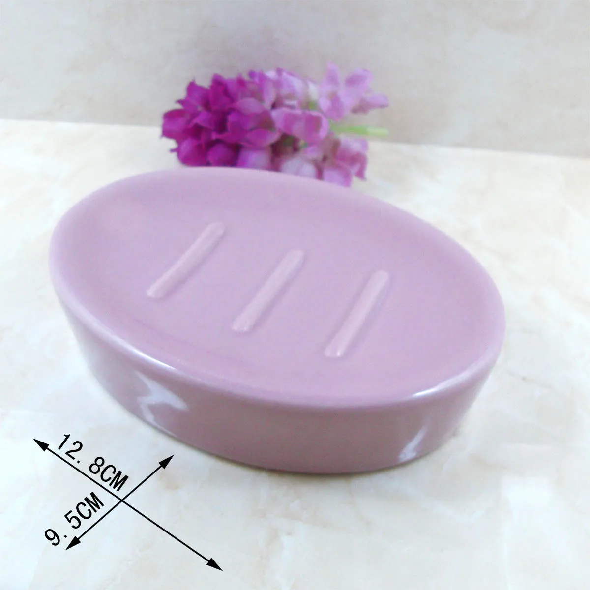 Керамическая Коробка для мыла мыльница мытья держатель стирки фиолетовое мыло