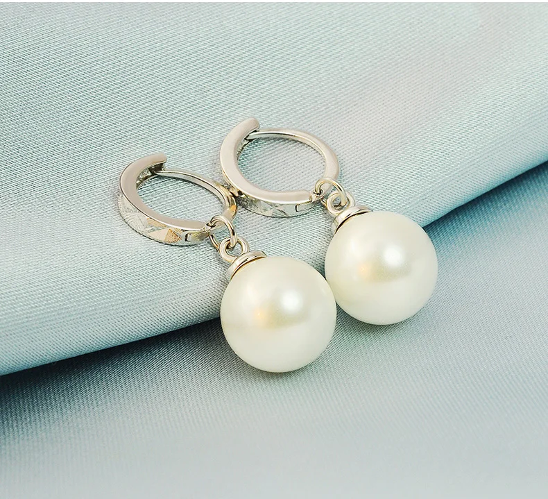 Жемчужные серьги из натурального чистого твердого серебра 925 пробы ювелирные