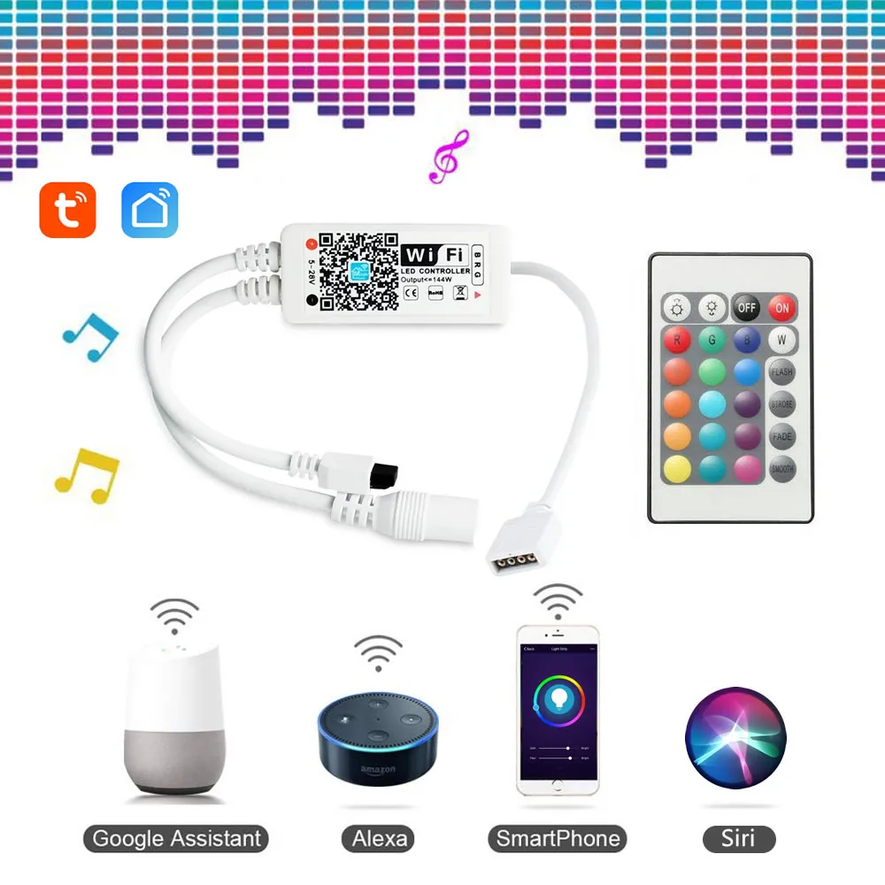 EACHEN Wi-Fi умный светодиодный контроллер драйвера для танцев с музыкой Tuya SMART APP/Smart Life APP