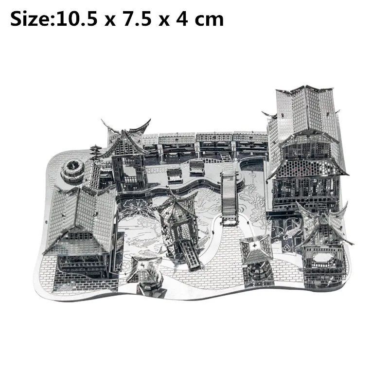 Architecture 3D Metal Puzzles World Famous Building Cathedral Tower Garden Bridge Jigsaw Construction Handmade Manual Gift Toys | Игрушки и