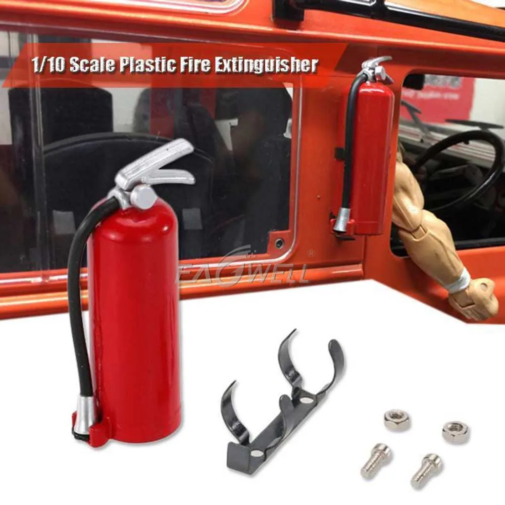 RCTOYFUN пластиковые украшения мини красный огнетушитель для 1/10 RC Рок Гусеничный SCX10