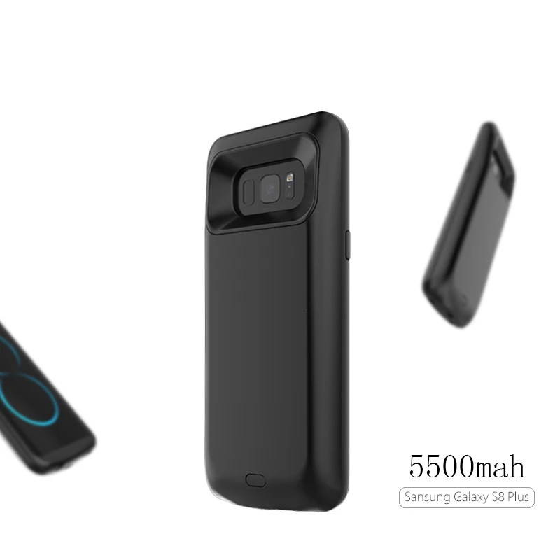 Black for S8 Plus SeenDa 5500mah Аккумулятор Чехол для samsung Note 8 S8 plus противоударный резервный зарядный чехол для samsung S8 S9 Plus Note 9 power Bank - Цвет: Black for S8 Plus