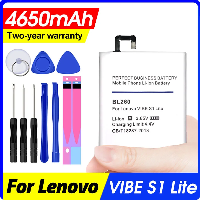 Аккумулятор BL260 4650 мАч для Lenovo VIBE S1 Lite S1La40 Аккумуляторы мобильных телефонов  | Отзывы и видеообзор