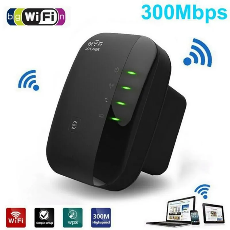 

300Mbps Wireless WiFi Router Range Extender Network Repeater Bridge Signal Amplifier Encryption Repeater WPS 802.11N Wi-Fi