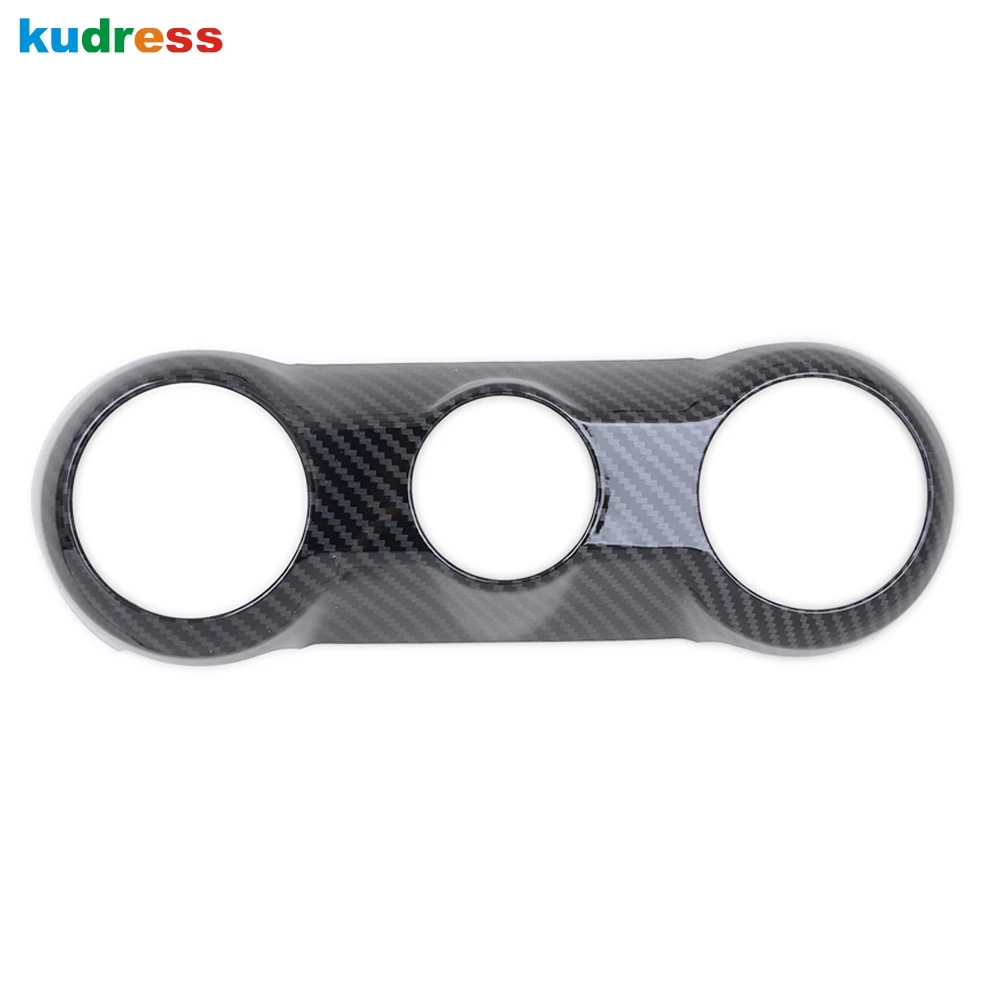 Carbon Fiber Для Kia Rio 4 X-line ABS Матовый/углеродное волокно центральная консоль управления AC кнопка включения панель Крышка Кондиционера отделка - Название цвета: Carbon Fiber