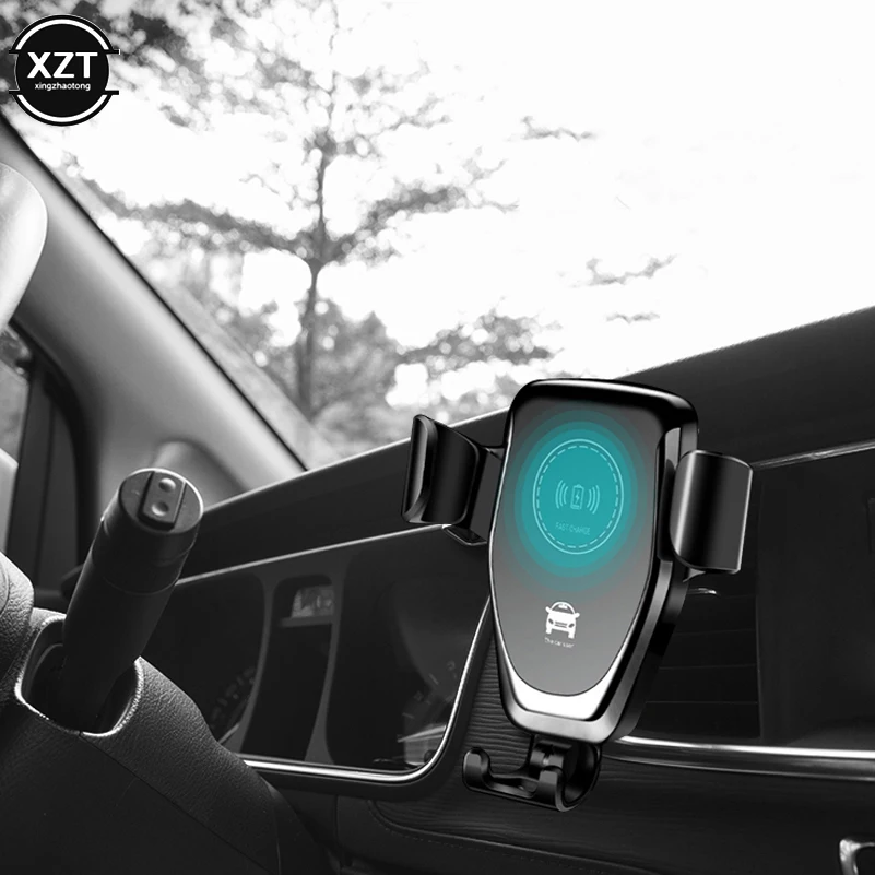 Беспроводное Автомобильное зарядное устройство Qi для iPhone 11 Pro XS Max X 10 Вт быстрая