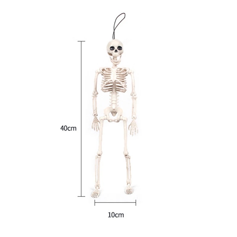 Скелетная фигура с черепом 40 см игрушки для Хэллоуина фестиваля дома
