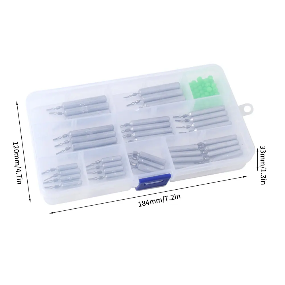 

Soft Bait Fishing Sinker Hanging Bottom Fishing Accessories Set. Shot Putter Weight 3.5g 5g 7g 10g 14g 20g 50 Luminous Beads