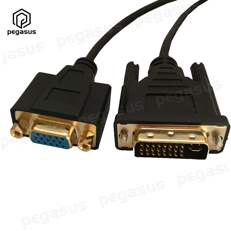 Адаптер кабеля женского типа 24 + 5 штекер VGA HD15 позолоченный для игр DVD ноутбука HDTV
