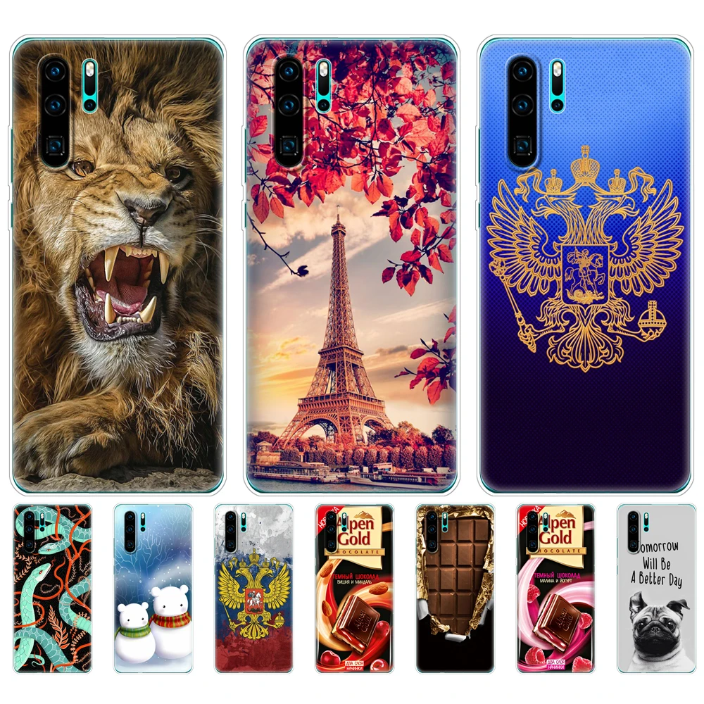 Чехол для Huawei P30 Pro чехол P30Pro бампер силиконовый мягкий TPU задняя крышка телефона
