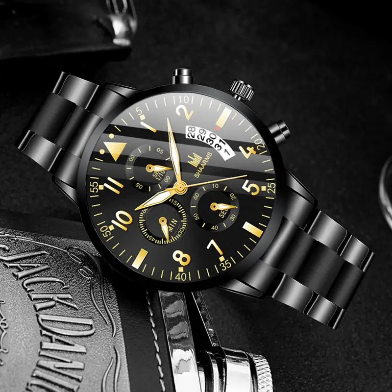 2019 мужские деловые наручные часы модные черные аналоговые кварцевые с ремешком