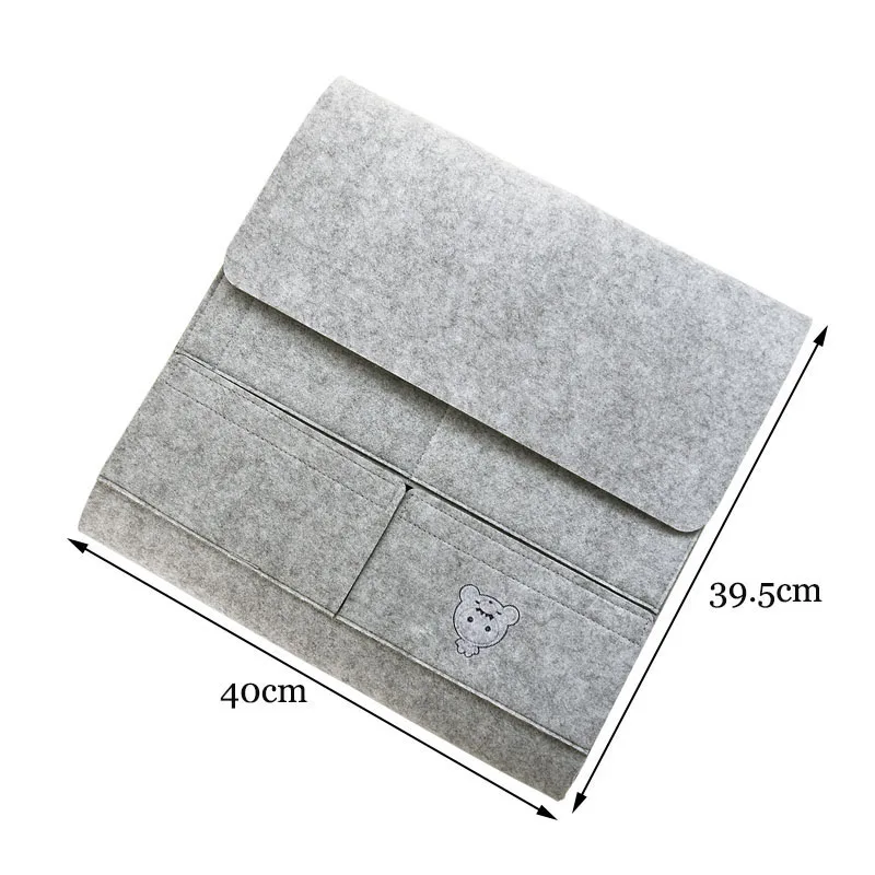 40 x39.5 cm HHYUKIMI прикроватная фетровая корзина для хранения в спальню органайзер для хранения журналов тканевые полотенца отделочные сумки удобный подвесной карман - Цвет: 40 x39.5 cm