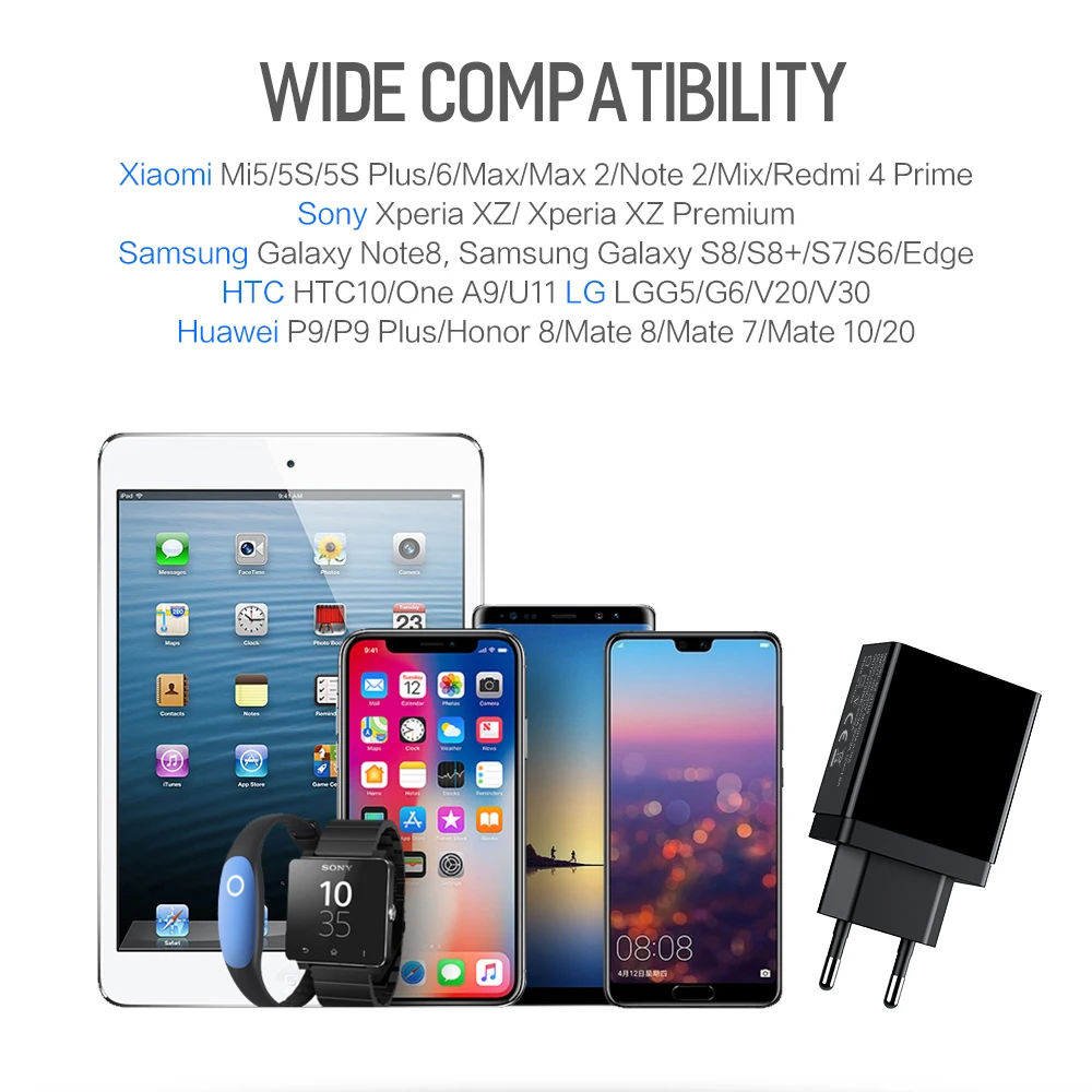 30 Вт Быстрая зарядка 3 0 USB зарядное устройство для телефона порта настенное с