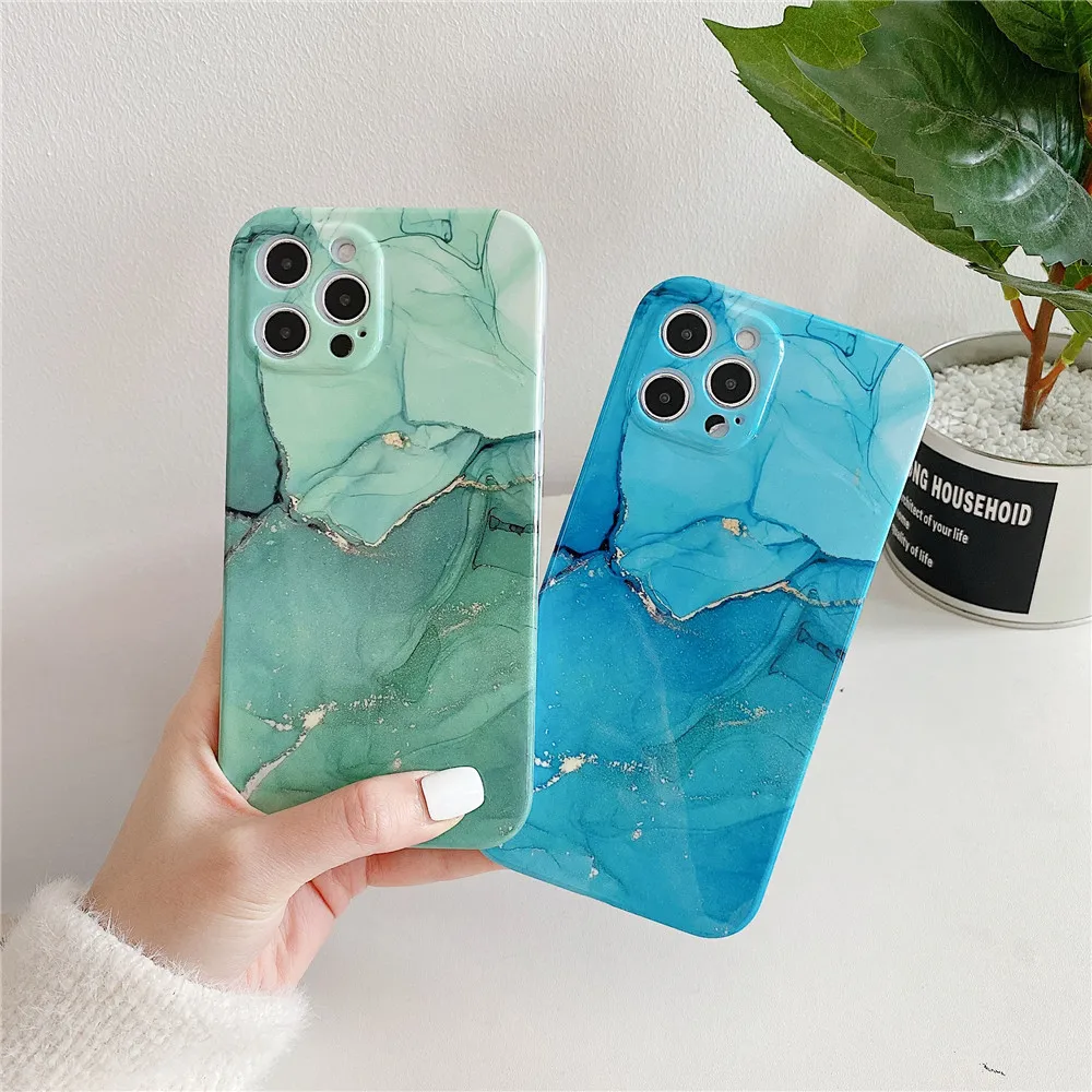 

Glitter Marble Phone Case For iPhone 12 11 Pro Max X XR XS Max 12 Mini 7 8 Plus Luxury Fundas Camera Protection Cover