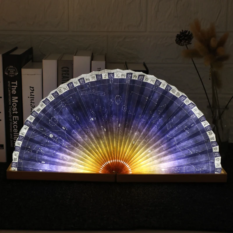 

Museum Paper Carved Book Lamp Creative Wooden Folding Book Atmosphere Lamp Desk Night Light Novel Gift Lamp Party Decoration