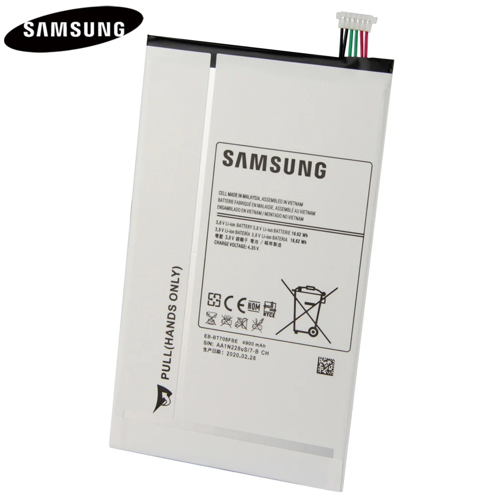 Оригинальный аккумулятор для планшета 100% флейта Samsung GALAXY Tab S 8 4 оригинальный 4900