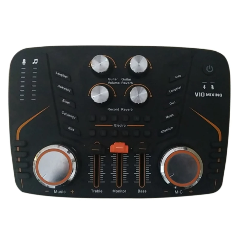 

V10 Live External Sound Card Bluetooth Voice Changer Smart Noise Reduction Card Support Mic Computer Phone Guitar