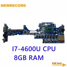 NEWRECORD ZIPS1 LA-A341P FRU 04X5478 04X5479 04X5489 04X5490 For Lenovo Yoga S1 Laptop Motherboard SR1EA I7-4600U CPU 8GB RAM
