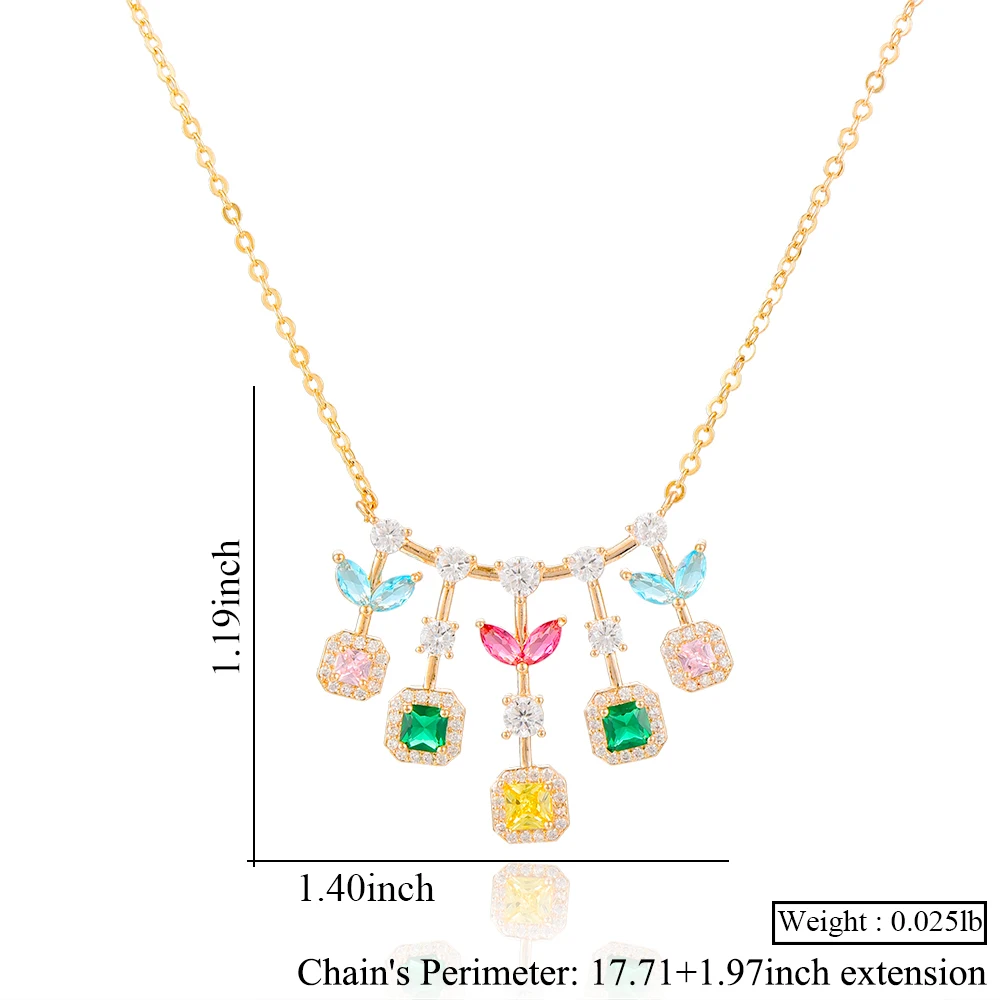 

missvikki Luxury Romantic Fashion Sweet Pendant Necklace Chain Jewelry for Women Girl Bridal Wedding Full Shiny AAA CZ 2020