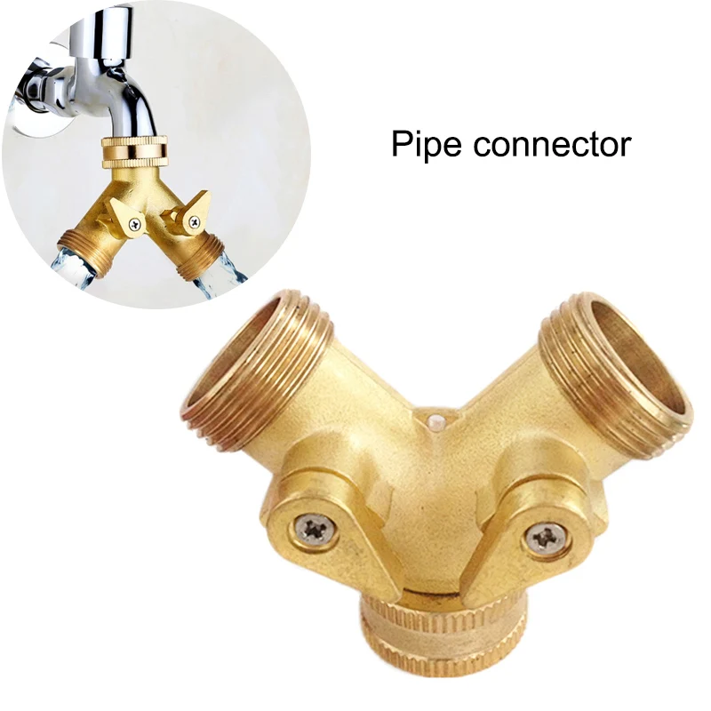 3/4 дюймовый для садового шланга сплиттер латунный y-образный 2-ходовой кран краны