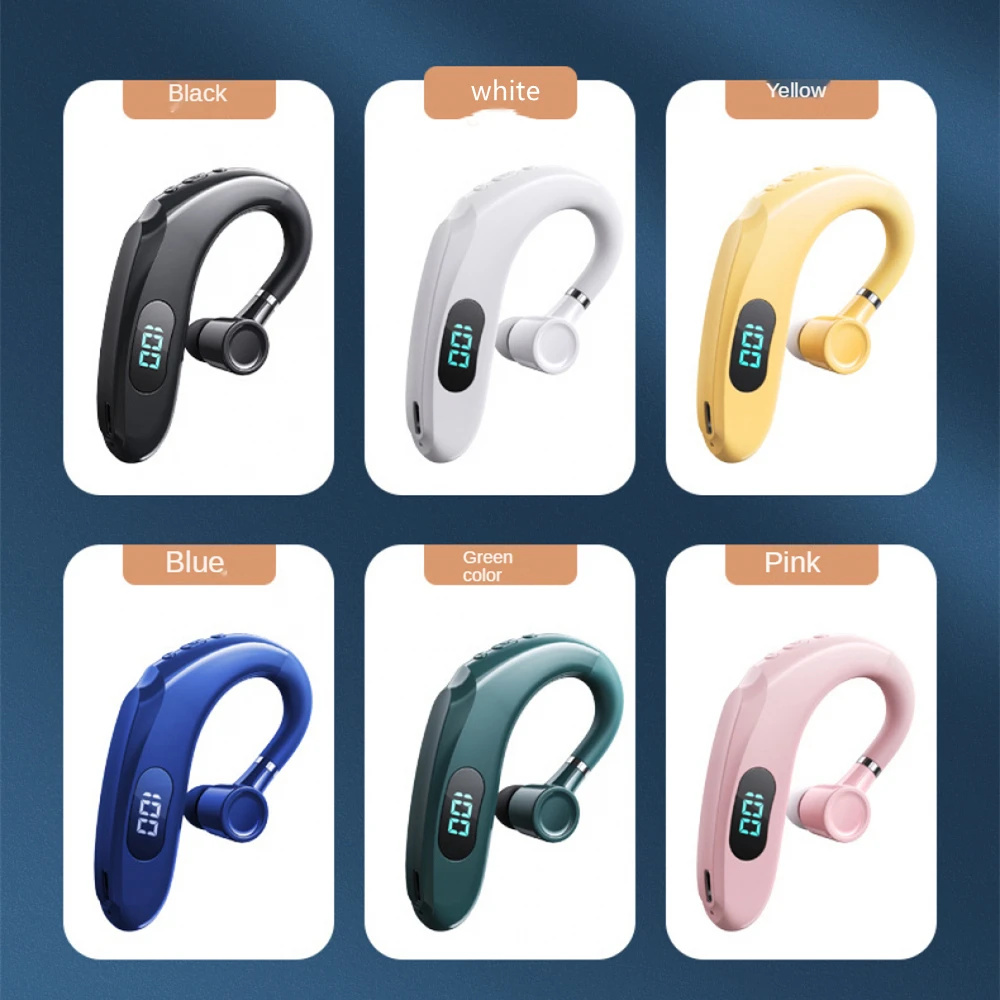 

Q20 Business Wireless Bluetooth Headset With Digital Display Earpiece Sports Ear Hook Headset Stereo Earbuds Super Long Standby