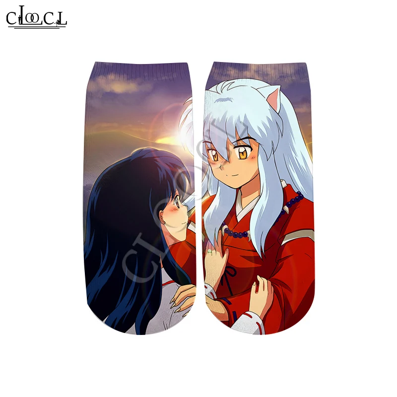 

CLOOCL 2021 New Style Fashion Japanese Anime Inuyasha 3D Print Men's Women's Hip Hop Hot Selling All-match Socks