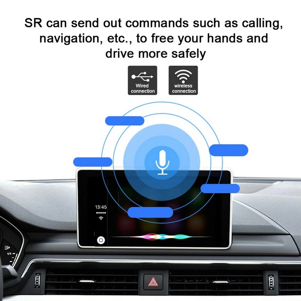 

Wireless Apple CarPlay Android Auto Decoder for Audi Q5U Q7 Lexus Mercedes-Benz BMW NBT CIC System Screen Support Back Camera