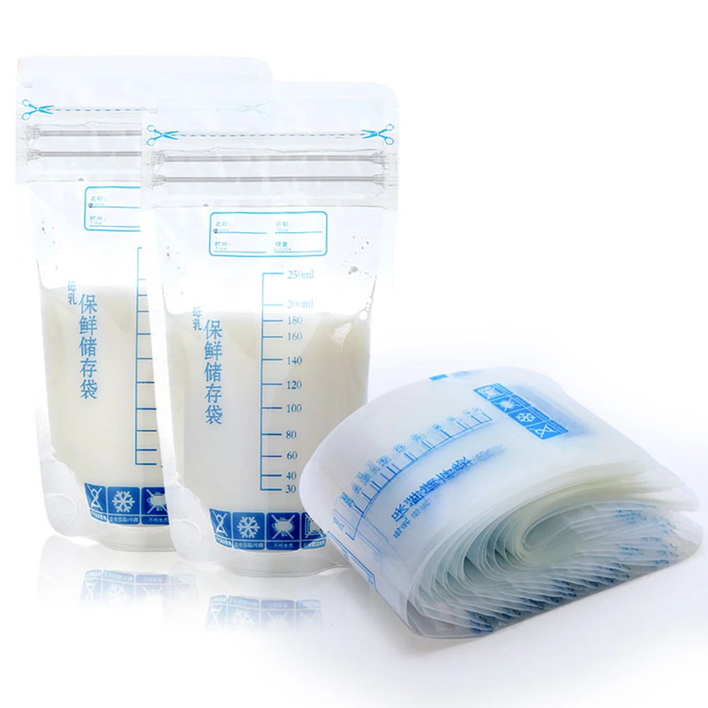 Bolsas de almacenamiento de leche materna para el congelador, etiquetas desechables de comida para beb&eacute;, seguro, 30 Uds.-3