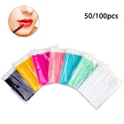 100 шт. одноразовая Косметическая Кисть для макияжа губ косметический инструмент для макияжа тени, блеск для губ кисти инструменты кисти для макияжа аппликаторы