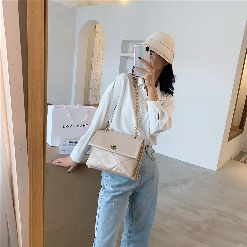 

Small Pu Women Leather Shoulder Bag High Quality Ladies Crossbody Bags for Women Designer Chain Female Handbags Messenger Bags