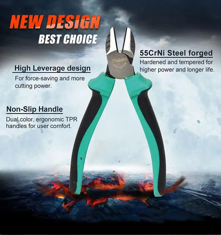 

Щипцы для резки Pro'sKit 1PK-067DS, 6,5 дюйма, двухцветные, из титана и золота