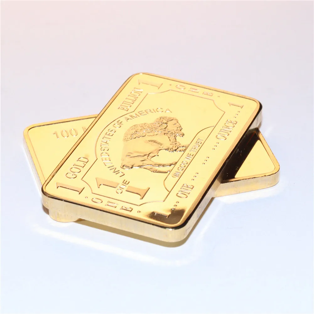 50 шт./лот Бесплатная доставка один слитка 1 Тройная унция Золотой Стержень 24k 999 9