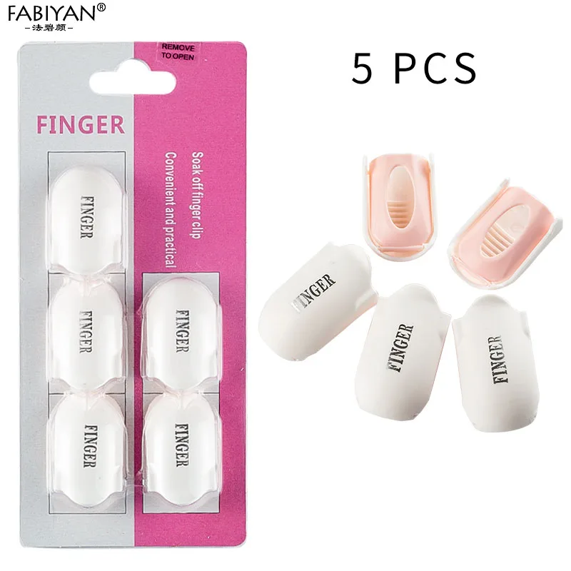 5Pcs Plastic White 5 шт ногтей искусство средство для снятия УФ гель-лака обертывание силиконовые эластичные замочить колпачки резиновая очистка обезжириватель многоразовый лак инструмент маникюр - Цвет: 5Pcs Plastic White
