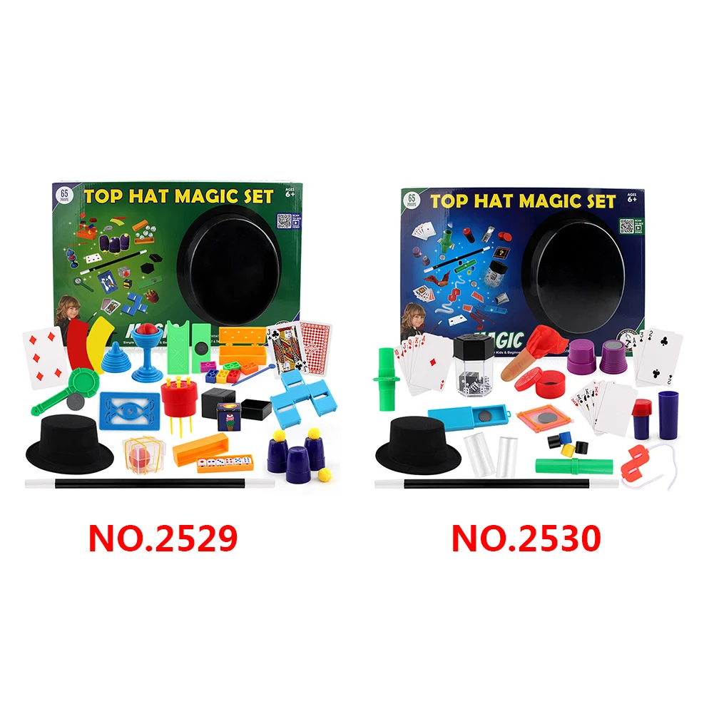 

Magicians Hat Magic Set 150 Tricks Kids Children Play Toys Game Illusions Children's Closeup Magic Toy Gift Box For Brightly