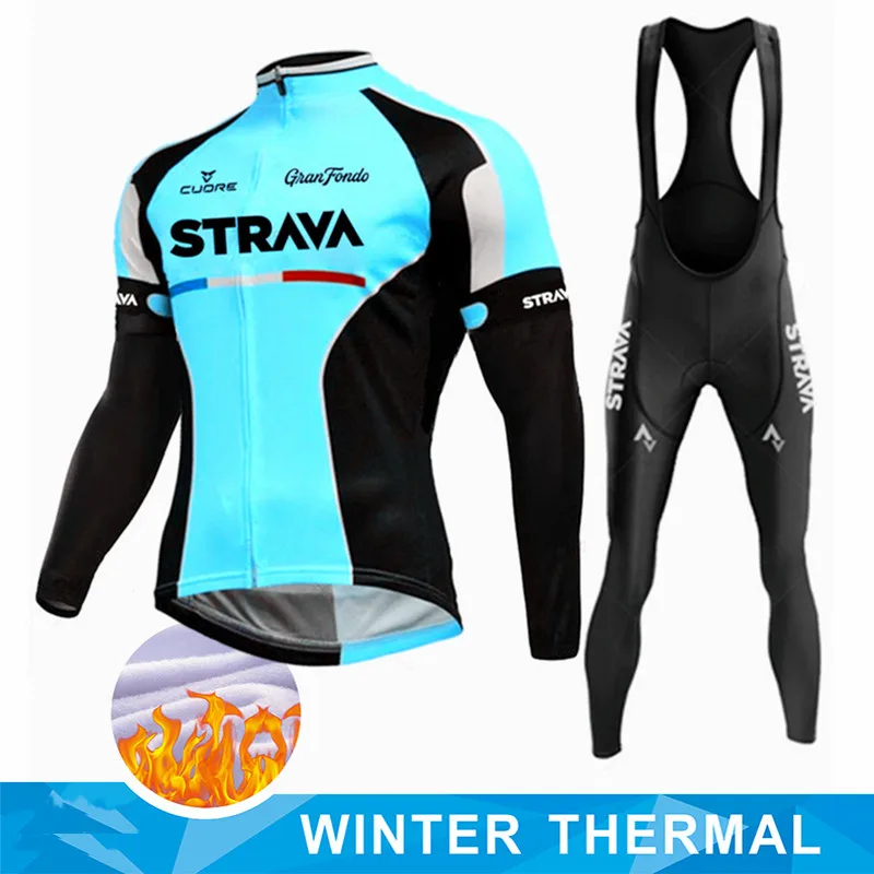 

NEW Winter Thermal Fleece Set Cycling Clothes Men's Jersey Suit Sport Riding Bike MTB Clothing Bib Pants Warm Sets Ropa Ciclismo