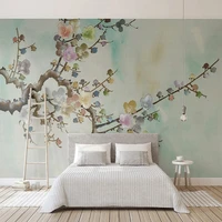 custom photo wallpaper chinese style hand painted colorful ink plum blossom mural living room tv background wall decor 3d fresco