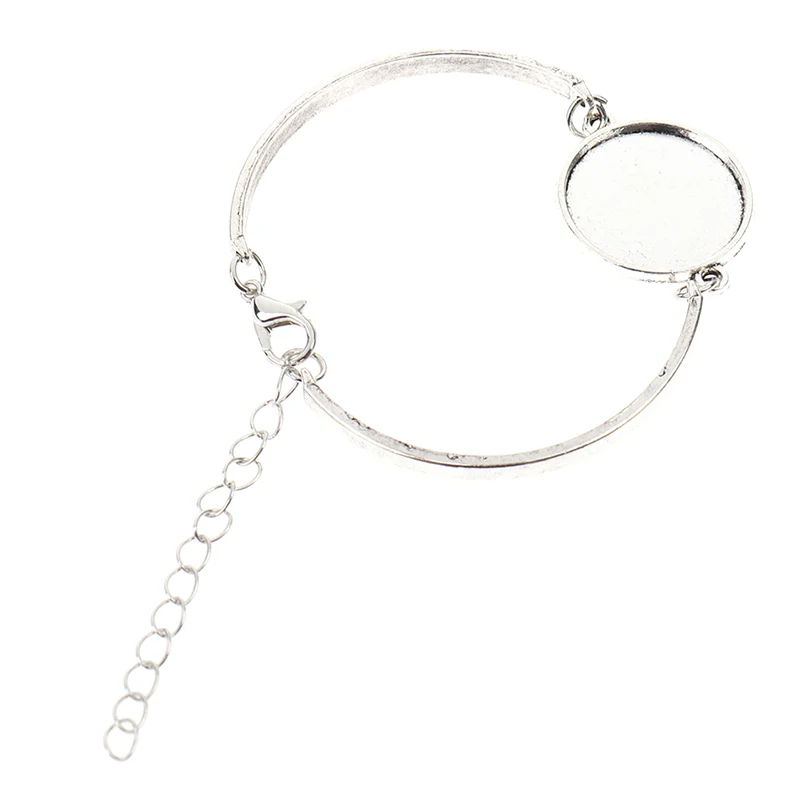 

10pcs/lot Metal Cabochon Bracelet Fit 20mm Cameo Settings Bracelets Bezel Blanks DIY Jewelry Findings Tools