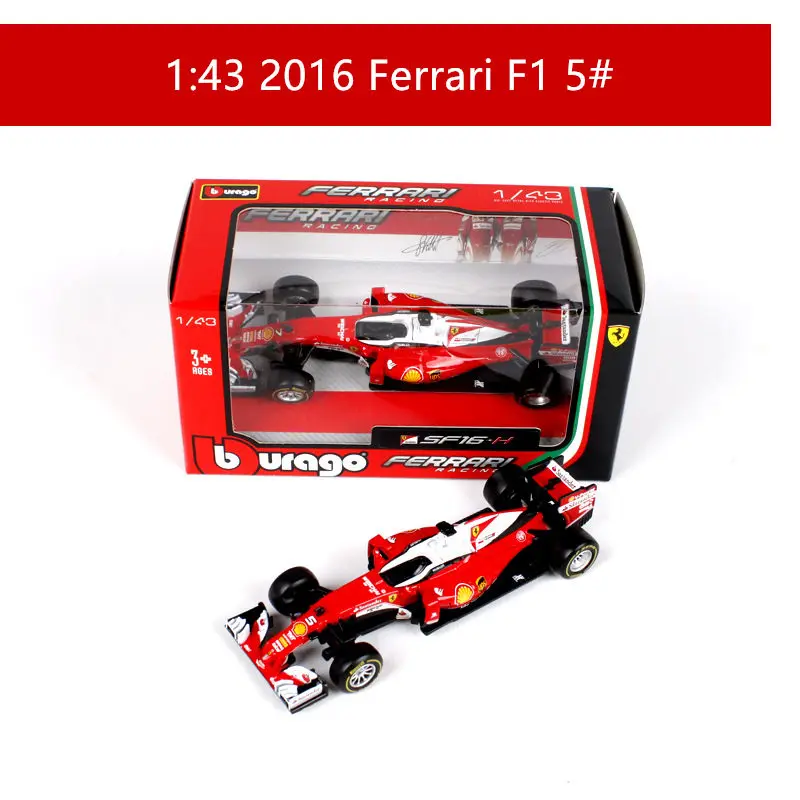 SF16.H-5 Бураго 1:43 красный BULL-RB12 сплав F1 модель автомобиля литье под давлением модель автомобиля моделирование автомобиля украшение коллекция подарочная игрушка - Цвет: SF16.H-5