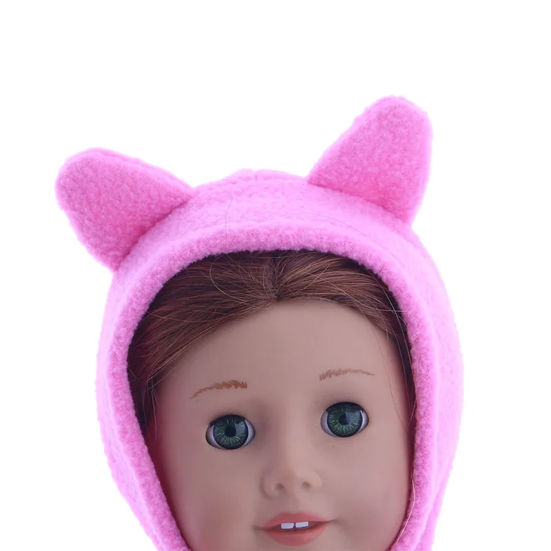 Кукольная Пижама милые кошачьи ушки украшенные пушистым материалом для