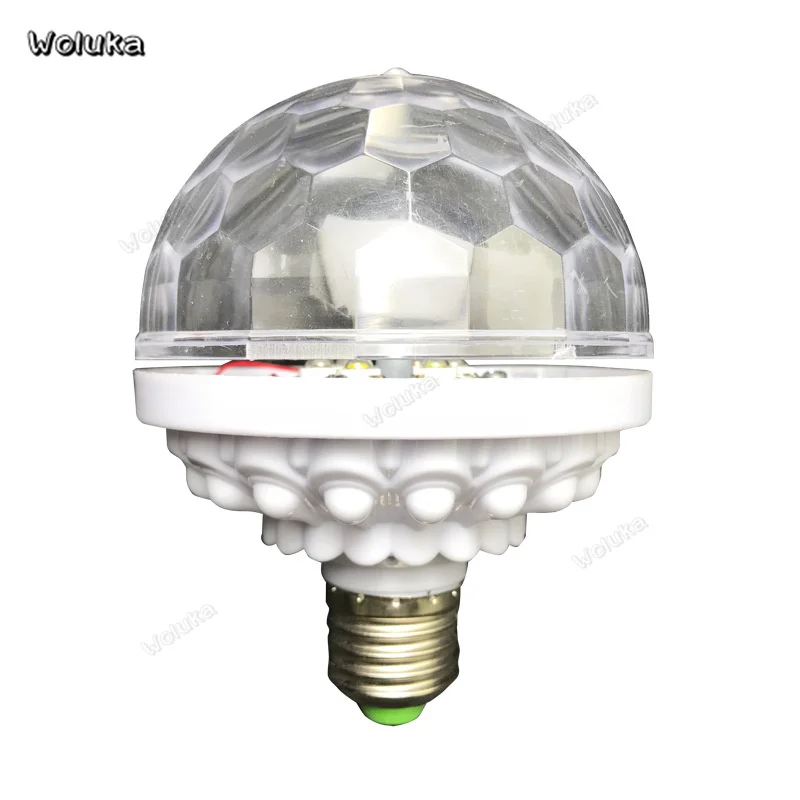 5 шт./лот 6 Вт E27 светодиодная цветная Волшебная вращающаяся шаровая лампа RGB