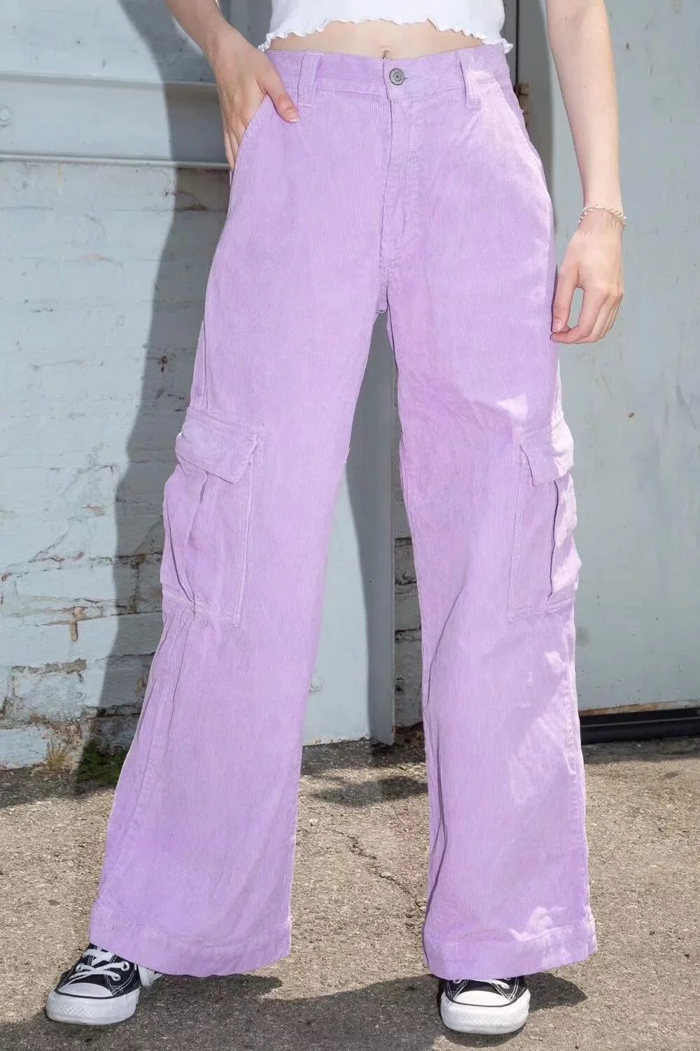 Винтажные Популярные фиолетовые милые широкие брюки карго в стиле Харадзюку