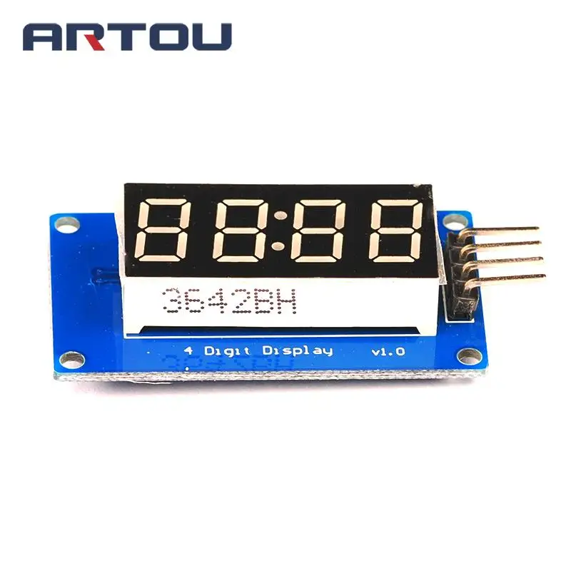 1 шт. TM1637 4 битный цифровой светодиодный модуль дисплея для arduino 7 сегментов 0 36