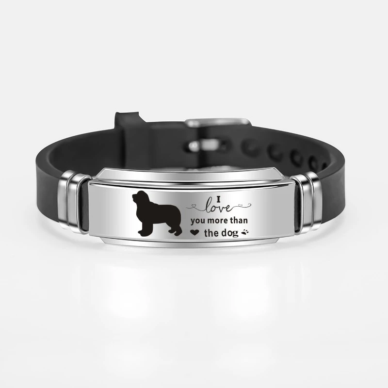 Модный силиконовый браслет с гравировкой для домашних животных собаки из