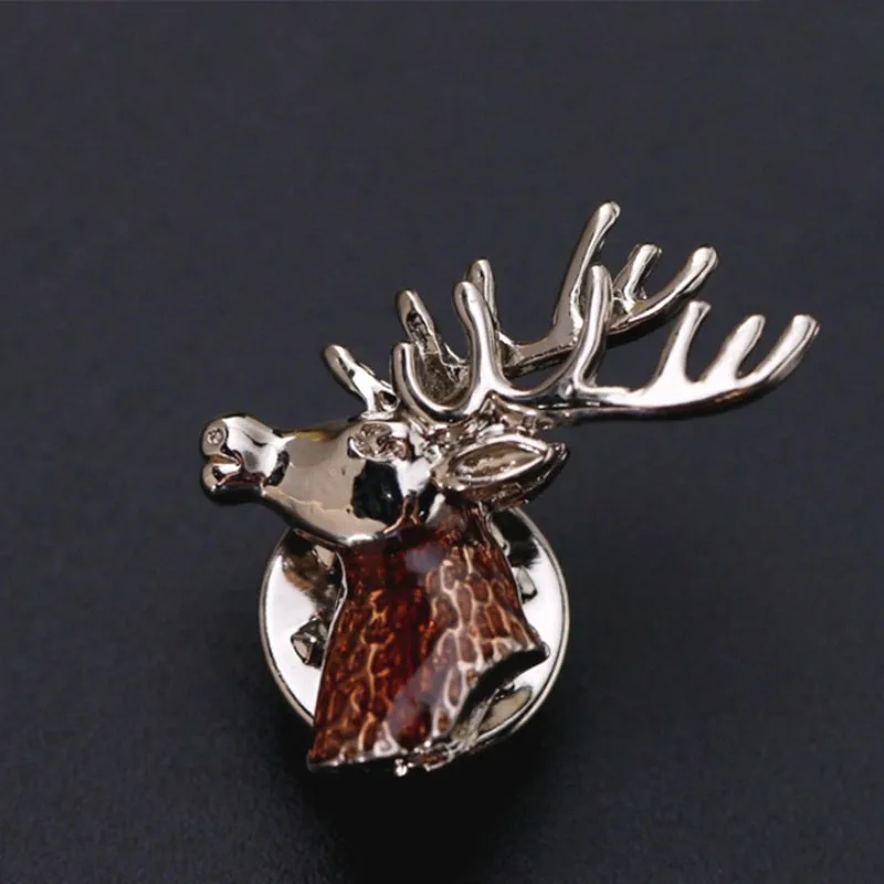 Новинка брошь на лацкан с оленем лося булавка для женщин и мужчин украшение