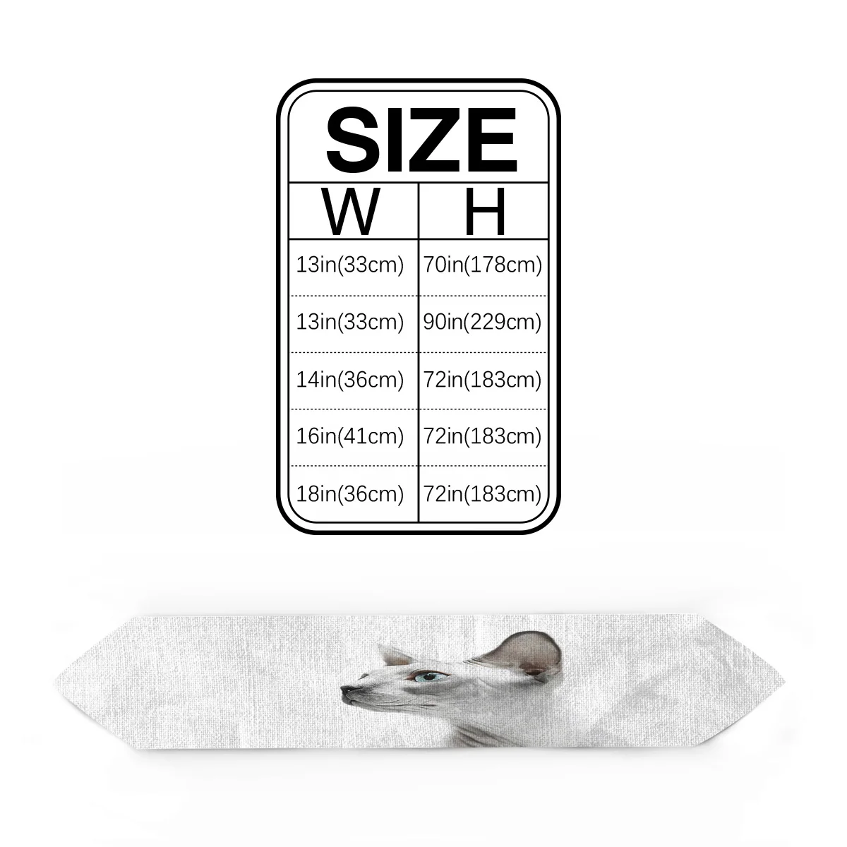 Безволосая кошка милый вид Настольная дорожка кухонный декор стол с флагом